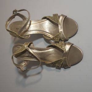 MADELINE, high heel sandles Gold, Size 7